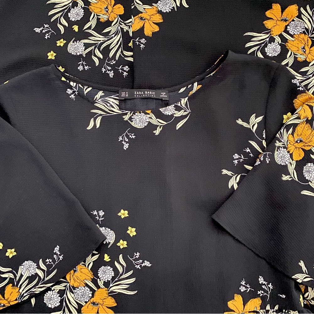 NWOT ZARA 🌼 Floral Midi Dress Sz M - Picture 9 of 16